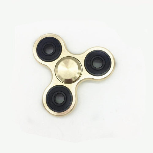 Tri-Spinner Fidget Toy Brushed plating aluminum alloy EDC Hand Spinner For Autism and  Rotation Time Long Anti Stress Toys