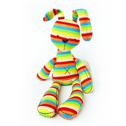 40CM Rainbow Rabbit With Tags Mamas & Papas Iridescent Baby Bunny For Baby Figures Plush Toys Mamas And Papas Rabbit For Kids
